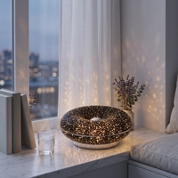 Projecteur d'étoiles rechargeable, lampe de table tactile, 3 modes, lumière blanche naturelle chaude, gradation progressive, montage mural, LED, design moderne, maison