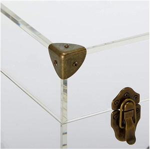 Hộp Đựng Bằng Nhựa Acrylic Trong Suốt Lớn Thân Cây <span class=keywords><strong>Plexiglass</strong></span> Với Nút Kim Loại Vàng Cho Bàn Cà Phê Phòng Khách - Product Image 5