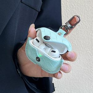 Nueva Funda Protectora de Cuero Tejida a Mano para Auriculares Apple AirPods 1/2/3/4/5, Resistente a Impactos - Product Image 3