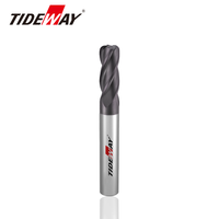 Lame de découpe CNC Tideway en carbure de tungstène à quatre couches AlTiN, fraise de défonceuse, ODM OEM pour le travail du bois et la gravure sur PVC