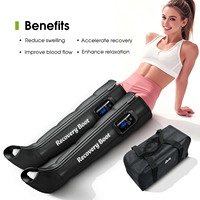 Bottes de Compression Sans Fil pour Athlètes - Système de Récupération des Jambes par Compression Pneumatique Rechargeable, Bottes de Récupération Portables
