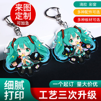 Gantungan Kunci Akrilik Holografik Plastik Custom Logo Cetak Grosir Private Label, Gantungan Kunci Anime Ramah Lingkungan