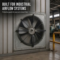 Grille de protection de ventilateur en acier inoxydable, pièces de rechange pour ventilateur d'extraction, couvercle de ventilateur de poulailler personnalisé en gros