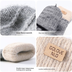 Guantes de Punto para Mujer, de Invierno, para Exteriores, de Algodón/Spandex, Transpirables, a la Moda, para Ciclismo, Senderismo, Calentadores de Manos - Product Image 4