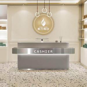 Beauty Parlor Cashier Clothing Store Medical Beauty Stainless Steel <b>Small</b> bar <b>Table</b> Lights Luxury Company Front <b>Desk</b> - Product Image 4