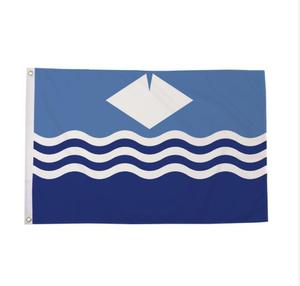 Drapeau <span class=keywords><strong>de</strong></span> <span class=keywords><strong>l</strong></span>'île <span class=keywords><strong>de</strong></span> Wight, drapeau extérieur personnalisé 3x5 pieds, bannière imprimée simple face, design personnalisé, drapeau <span class=keywords><strong>de</strong></span> bienvenue pour jardin - Product Image 1