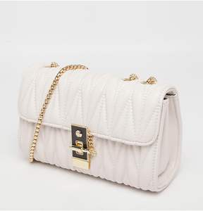 Sac à bandoulière en cuir PU tendance pour femme, doublure polyester, avec chaîne, portefeuille, sacoche messager pour dames - Product Image 3