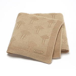 Ins nuovo Design tinta unita Super morbido cotone organico OEM OEKO bambino lavorato a maglia lenzuola Swaddle <span class=keywords><strong>passeggino</strong></span> coperta in pile - Product Image 1