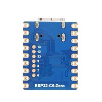 Papan Pengembangan ESP32-C6 Mini WiFi 6 Berbasis Modul ESP32-C6FH8, 160MHz, WiFi 6 2.4GHz, BT 5, dengan Pad Kuning yang Dapat Disolder
