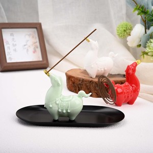 Quemador de incienso creativo de cerámica con diseño de adornos y la inscripción '<span class=keywords><strong>Money</strong></span> Coming Soon', bonito soporte de incienso con temática del año del caballo, regalo, soporte de incienso para interiores del hogar - Product Image 3
