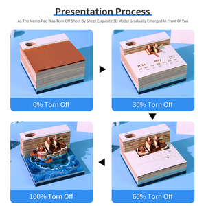 Bloc <span class=keywords><strong>de</strong></span> notas <span class=keywords><strong>de</strong></span> escultura <span class=keywords><strong>de</strong></span> <span class=keywords><strong>papel</strong></span> 3D <span class=keywords><strong>de</strong></span> Barco Pirata personalizable, hoja <span class=keywords><strong>de</strong></span> calendario semanal, artesanía náutica decorativa - Product Image 4