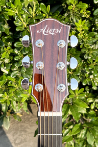 גיטרה אקוסטית איכותית בעבודת יד של המותג Aiersi, <span class=keywords><strong>41</strong></span> אינץ', פיקאה סיטקה מלאה בחלק העליון וגוף עץ רוזווד, גימור מבריק, כלי מיתר. - Product Image 6