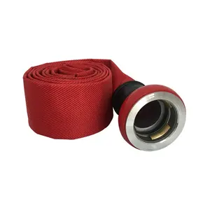 2英寸3英寸4英寸5英寸红色聚氨酯衬里帆布消防水管
