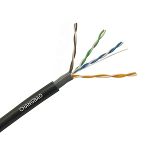 Changbao Cat5e 24AWG 4 pares de chaquetas dobles Rj45 conector al aire libre impermeable Ethernet Lan red Cat Cable - Product Image 1
