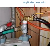 Vannes pneumatiques Vanne à boisseau sphérique en laiton à filetage mâle 3/8-8 avec connecteur Barb Pex MIP FIP femelle