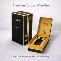 Emballage personnalisé de luxe pour boîtes de spiritueux et de vins |   Boîte cadeau rigide en matériaux recyclés pour vin rouge, vodka, soda, liqueur, avec insert personnalisé