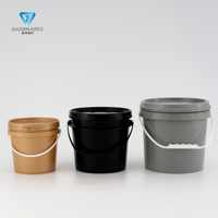 Ember Plastik Gaode Food Grade 2L Warna Emas, Mini Bucket dengan Fitur KEDAP UDARA & Dapat Didaur Ulang Model 2LA untuk Bubuk