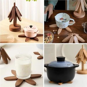 تريفيتس خشبية للأطباق الساخنة تريفيتس للأواني الساخنة والمقالي والواقيات شجرة - Product Image 5