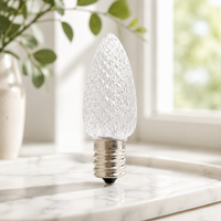 Ampoules LED de Noël E17 C9 à lumière blanc chaud premium, dimmables, pour la décoration extérieure du jardin