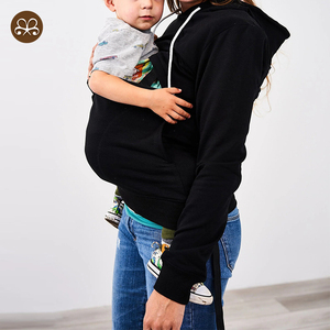 New Women <strong>Mama</strong> Breastfeeding <strong>Hoodie</strong> Custom Black Plain Classic Zipper Nursing <strong>Hoodie</strong> - Product Image 2