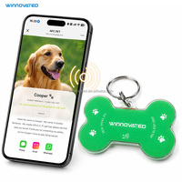 Anillo de acero inoxidable epoxi RFID códigos QR etiqueta para mascotas NFC para seguimiento de perros