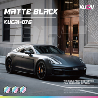 KUCAI 1.52*17meter Matte Black PET Car Wrap Vinyl Film Warna Pelapis Mobil Film Pelindung Cat Mobil