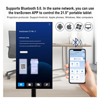 TV mobile dans la maison TV portable 22 pouces sur roues 1080P 6000mAh écran intelligent rotatif Mini TV avec base
