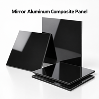 Panneau composite en aluminium miroir 3mm 4mm 1220x2440mm Or pour murs décoratifs de salle d'exposition