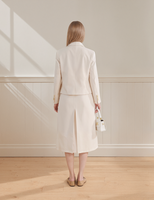 Blazer court élégant pour femme, veste à revers à manches longues, idéal pour le bureau et le quotidien