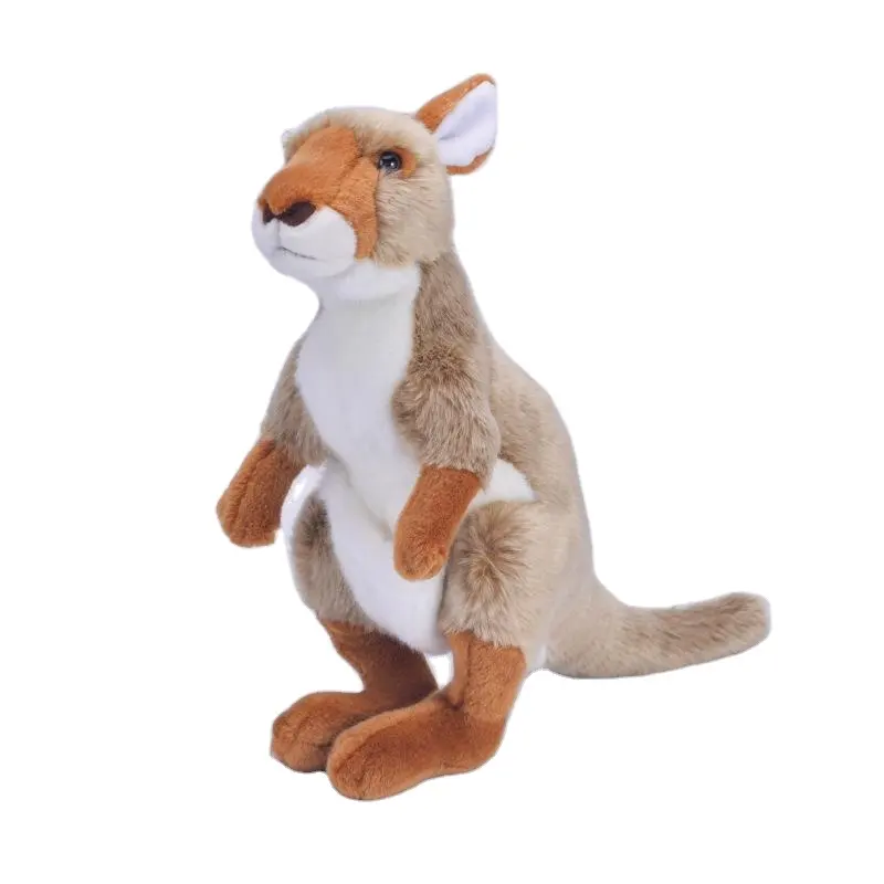 Soft Kangaroo Plush Toy Cute Stuffed Animals Kangaroo Doll Simulation Doll Children's Day Gift