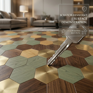 Vente Flash : Service de Conception Gratuit, <span class=keywords><strong>Parquet</strong></span> Hexagonal Multi-Matériaux, Artisanat de Précision, Luxe, Projet Commercial - Product Image 4