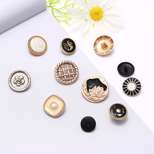 Decorative Shank <b>Buttons</b> Metal Round Jacket Clothing <b>Buttons</b> Two Tone Plated Zinc Alloy for Garment Customization - Product Image 6