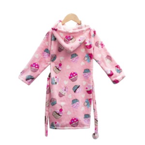 <span class=keywords><strong>Albornoz</strong></span> de franela suave para niña, pijama con capucha con estampado encantador para niños - Product Image 2