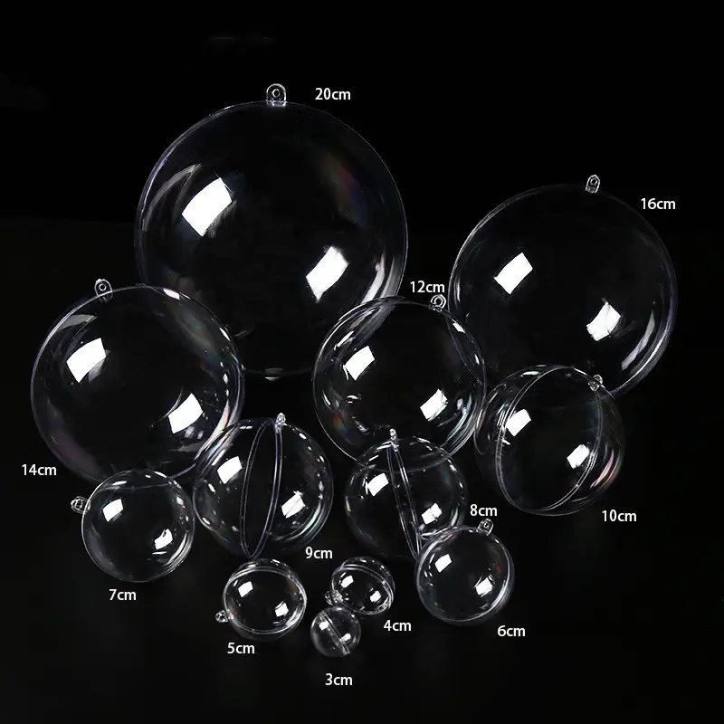 Boule d'arbre de noël transparente 8cm 80mm, disque plat en verre, boule suspendue, ornements ronds vierges 3 1/2 3.125 pouces 4 pouces 10cm