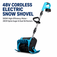 Pelle à neige électrique sans fil professionnelle 48V, moteur sans balais 500W avec spirale de 28 cm pour allées et chemins piétonniers