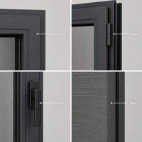 Fenêtre à battant à ouverture vers l'intérieur, en aluminium à rupture de pont thermique, double vitrage, avec moustiquaire, sur mesure, directement de l'usine