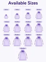 Sac à Bijoux Personnalisé en Organza Argenté et Maille Polyester Écologique Durable avec Cordon de Serrage et Logo Pantone – Vente en Gros