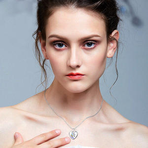 Collar de Plata de Ley 925 con Medallón de Corazón de Unicornio Esmaltado, Personalizado con Grabado de Palabras o Foto - Product Image 5