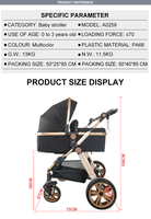 Poussette pour bébé 2-en-1 High Landscape Travel System et poussette pliable pour bébé