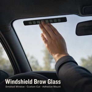 Pare-soleil en verre fumé pour pare-brise, bande adhésive en verre trempé personnalisée avec sérigraphie pour automobile - Product Image 3