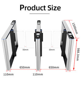 Otomatik gişe geçiş kapısı turnike otomatik bariyer RFID kapısı fiyat lüks giriş yüksek hızlı anti-atılım salıncak turnike kapısı - Product Image 2