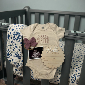 Hello World Baby Announcement Plaque Birth Stats Newborn Baby Hospital <strong>Name</strong> <strong>Sign</strong> Keepsake for Nursery <strong>Wood</strong> <strong>Sign</strong> for Baby Shower - Product Image 2