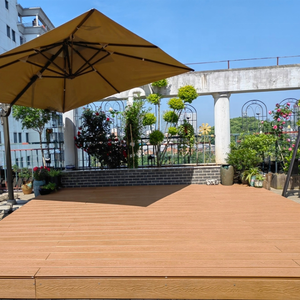 Nhà Máy Bán buôn 18 mét dày <span class=keywords><strong>WPC</strong></span> Composite decking PVC nhỏ rãnh sâu gỗ ngoài trời nhựa tấm ván bên ngoài <span class=keywords><strong>WPC</strong></span> hợp chất tầng - Product Image 1