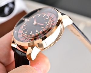 Reloj de Ruleta de Lujo Personalizado - Reloj de Pulsera para Hombre de Alta Calidad con Correa de Cuero Genuino, Elegante Movimiento Mecánico Automático - Product Image 6