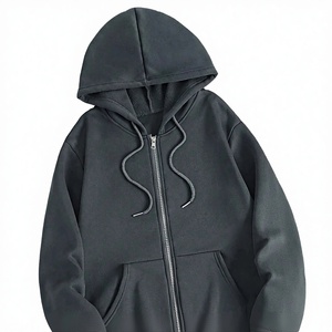 เสื้อฮู้ดดี้ AL-532 ทรงโอเวอร์ไซส์ แบบสวมใส่ได้ทั้งชายและหญิง มีซิป ผ้าถักลายเรียบ สีพื้น ผ้าพิมพ์ลายดิจิตอล โพลีเอสเตอร์ 100% - Product Image 2