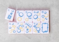 Set Mahjong Cowgirl 3-Lapisan Akrilik, Ubin Mahjong Amerika dengan Pola Gurun Barat, Permainan Mahjong untuk Pertemuan Sosial Wanita