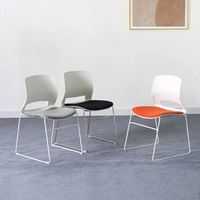 Chaise de bureau empilable en tissu maillé, design simple, pour la formation et les réunions