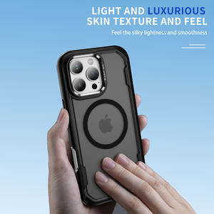 Soporte de teléfono magnético para lente, funda de teléfono con carga magnética anticaída de sensación suave y sedosa para iPhone 11 12 13 14 15 16 Pro Max - Product Image 5