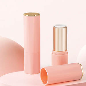Lápiz labial de plástico de lujo Tubo elegante Rosa Embalaje de lápiz labial personalizable Embalaje de cosméticos de etiqueta privada - Product Image 1