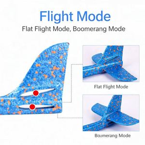 Avion en mousse à lancer à la main de 48 cm, jouet d'extérieur, planeur, jouet interactif familial parent-enfant, jouet pour enfants sans lumières - Product Image 5